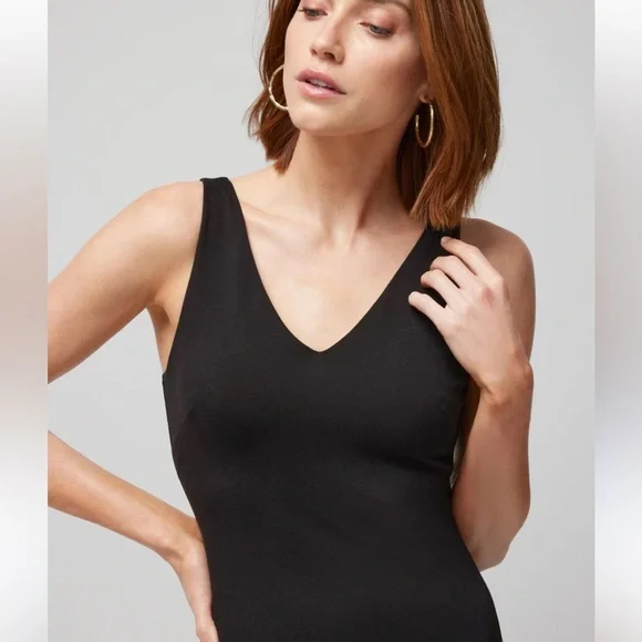 White House Black Market Aura‎ Black Sleeveless Sculpting Sheath Dress Size 4 - Picture 12 of 13